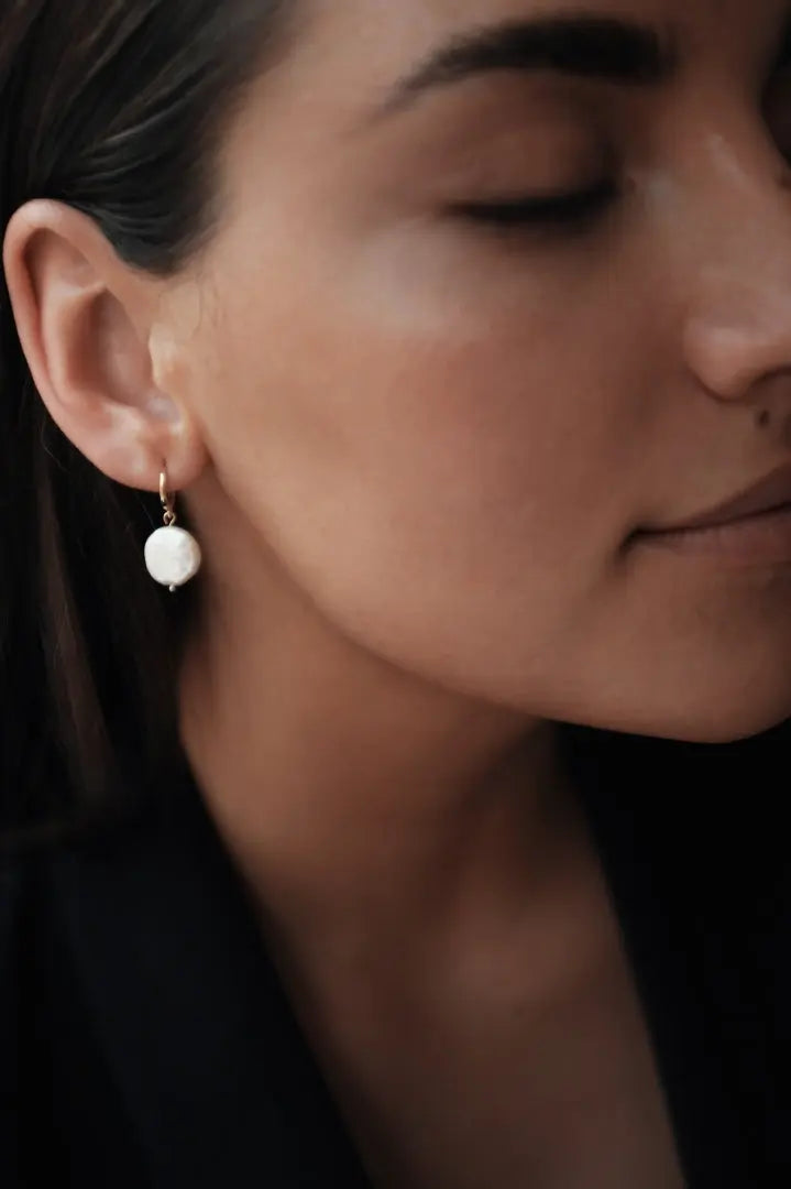 Ohrringe Coin Keshi Pearls • Gold 14K LisaConcept