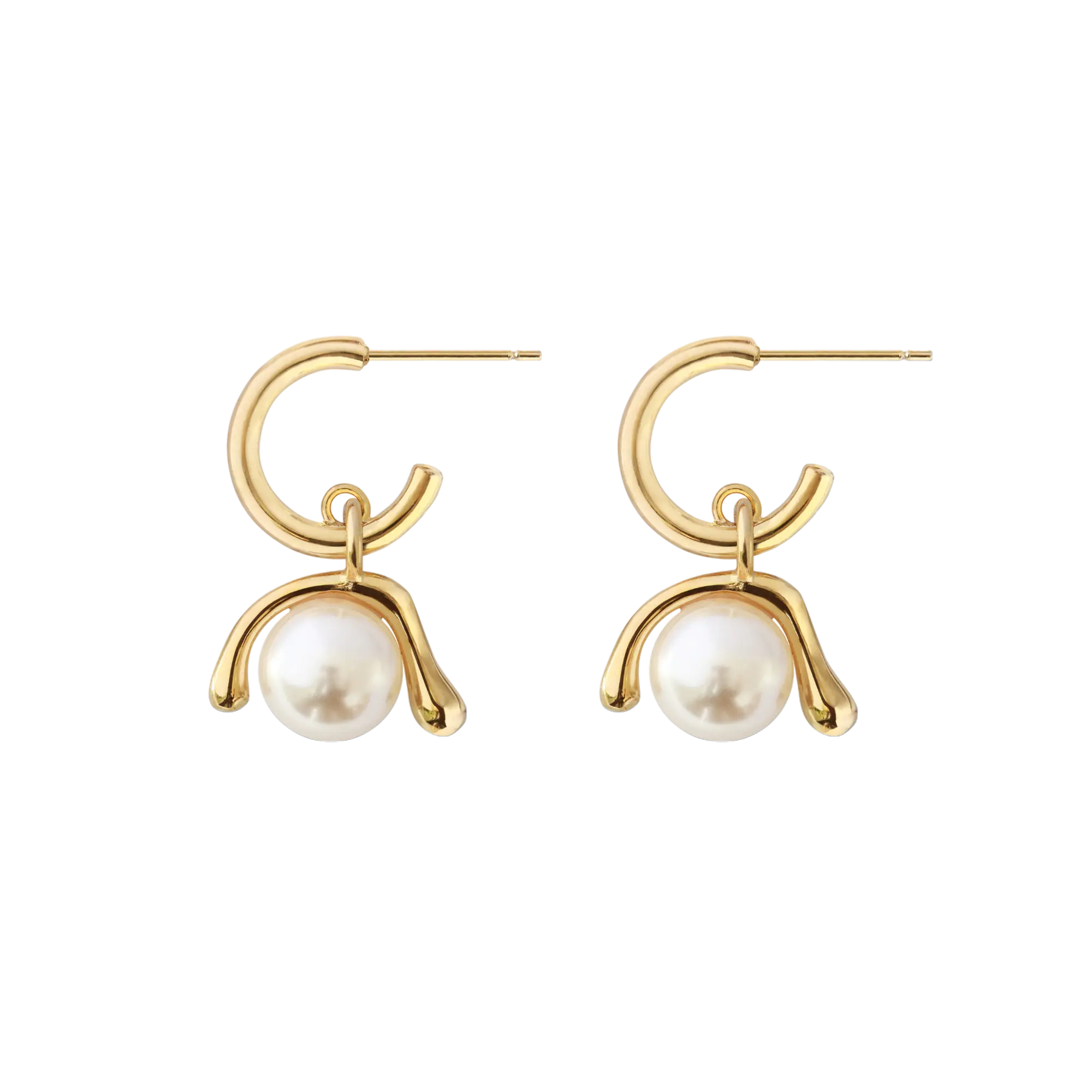 Ohrringe Mini Circle Baroque Pearl LisaConcept