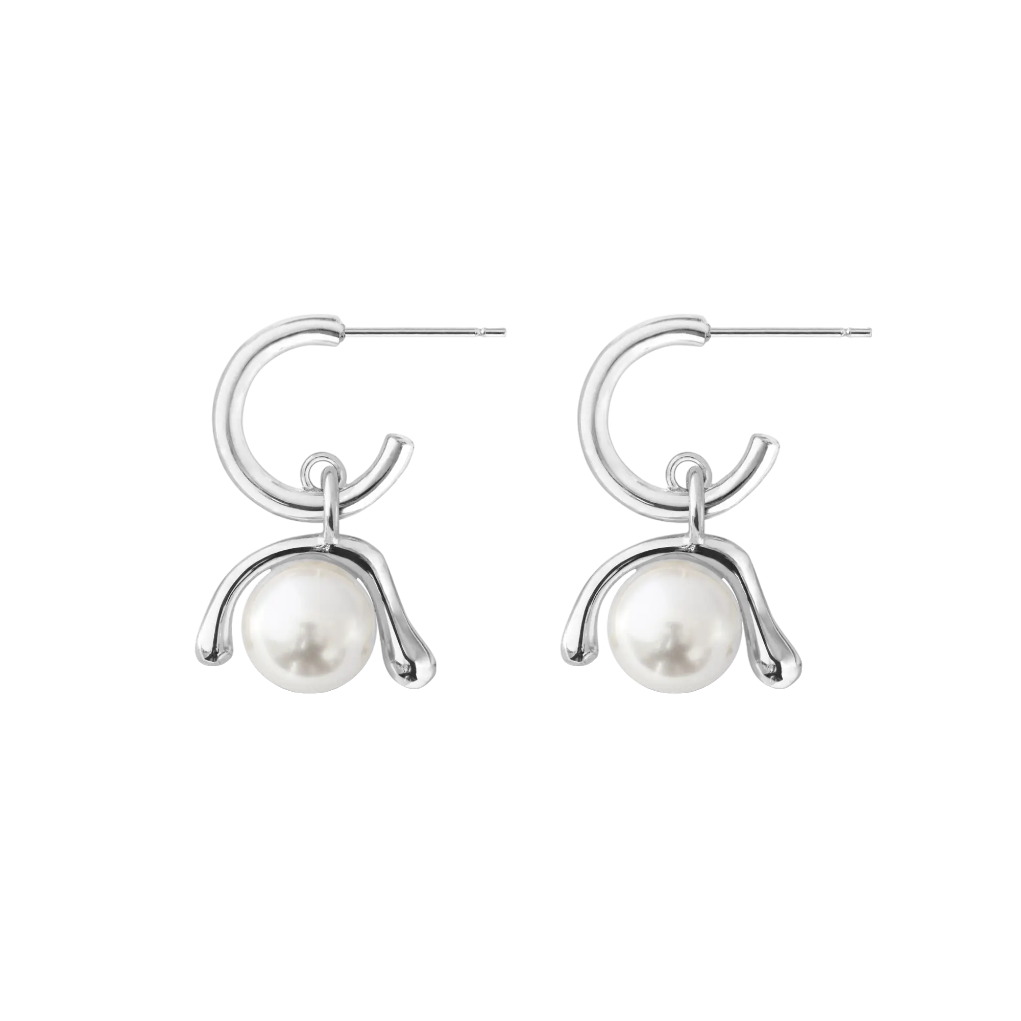 Ohrringe Mini Circle Baroque Pearl LisaConcept