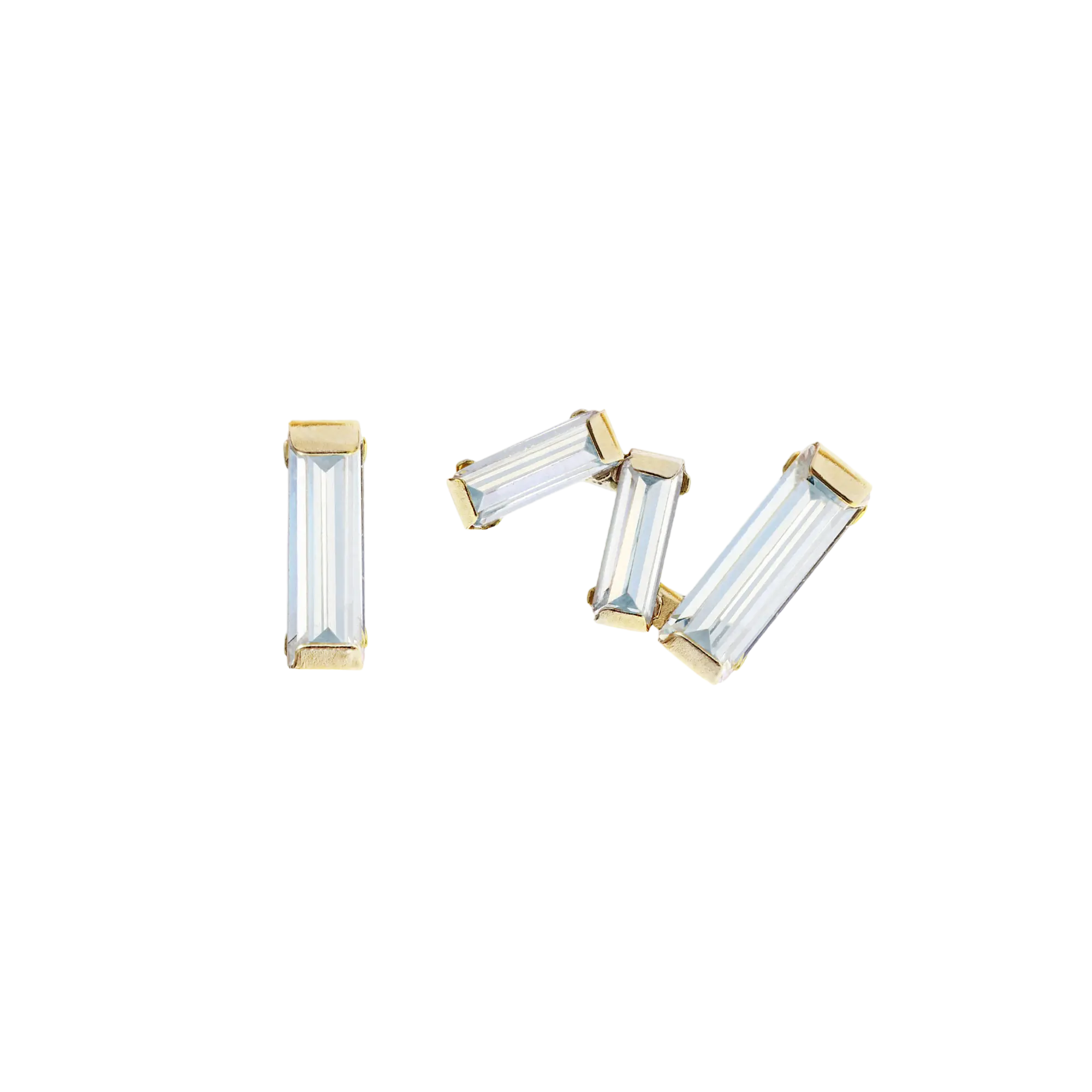 Ohrringe Shiny Baguette L&Trio • Gold 14K LisaConcept