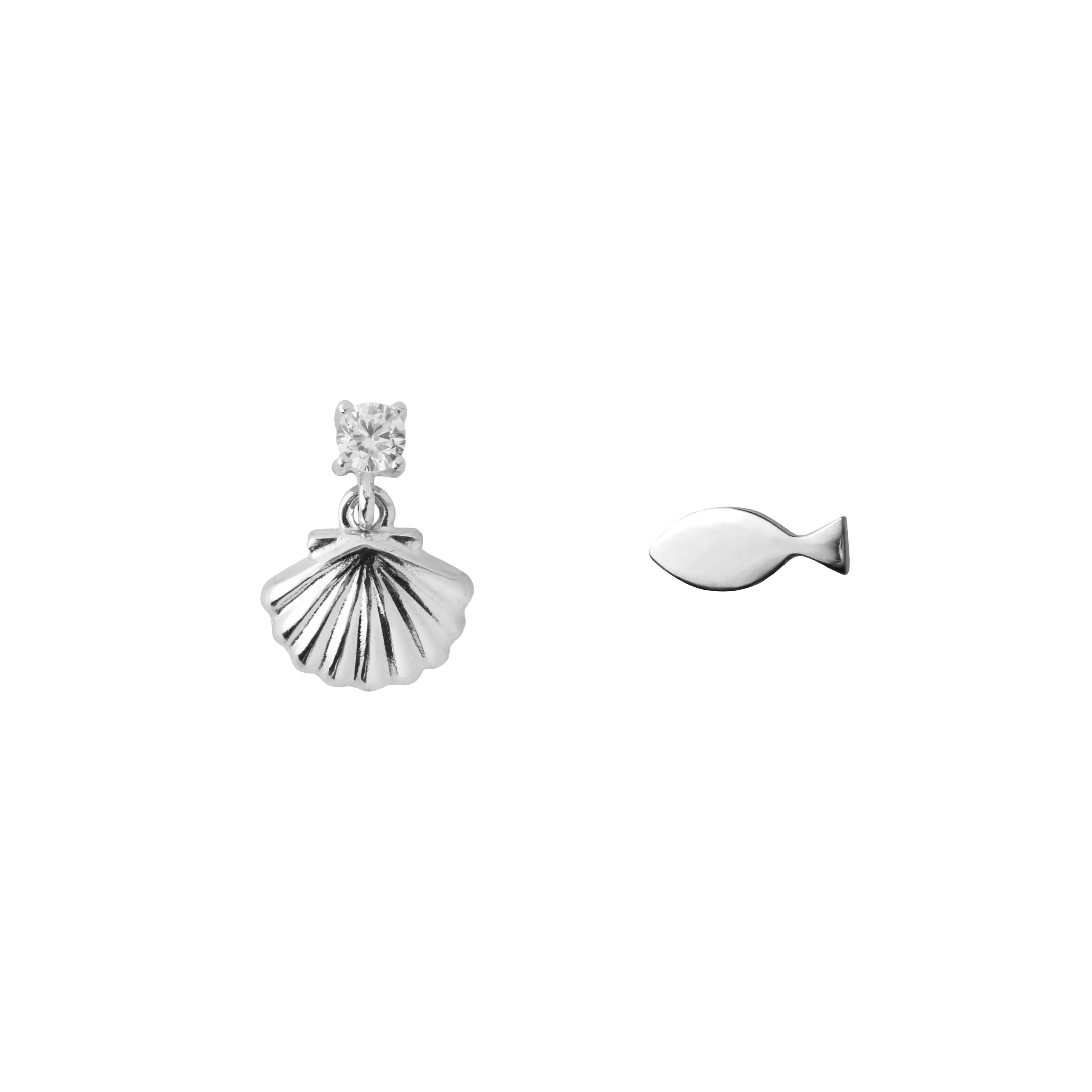 Ohrringe Suspended Seashell & Fish LisaConcept