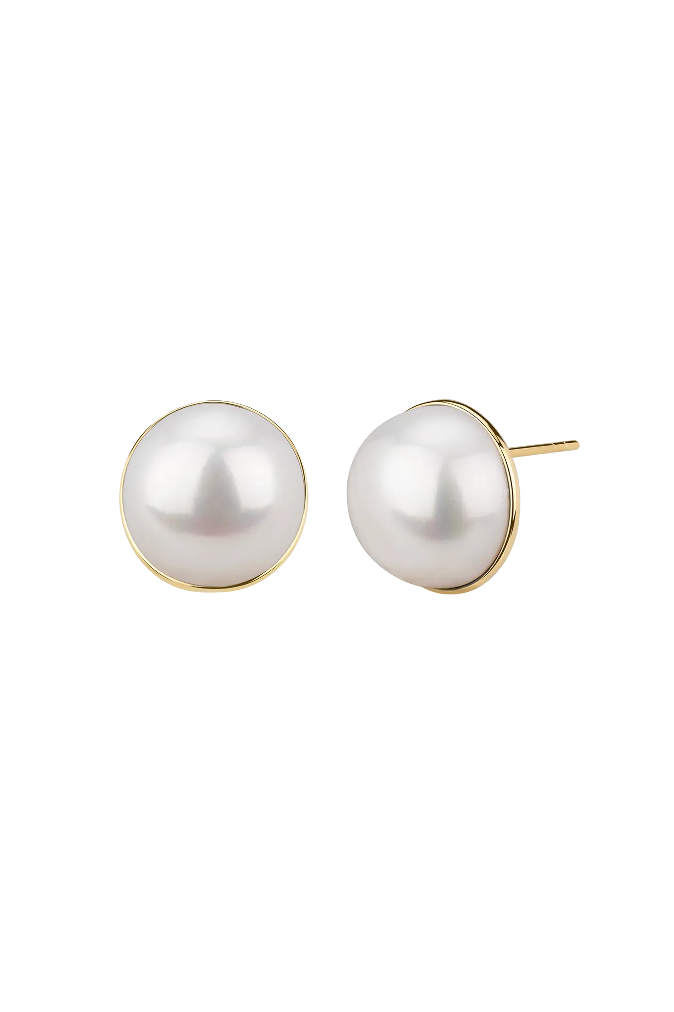 Ohrringe White Pearl Dome Lisa&Co.