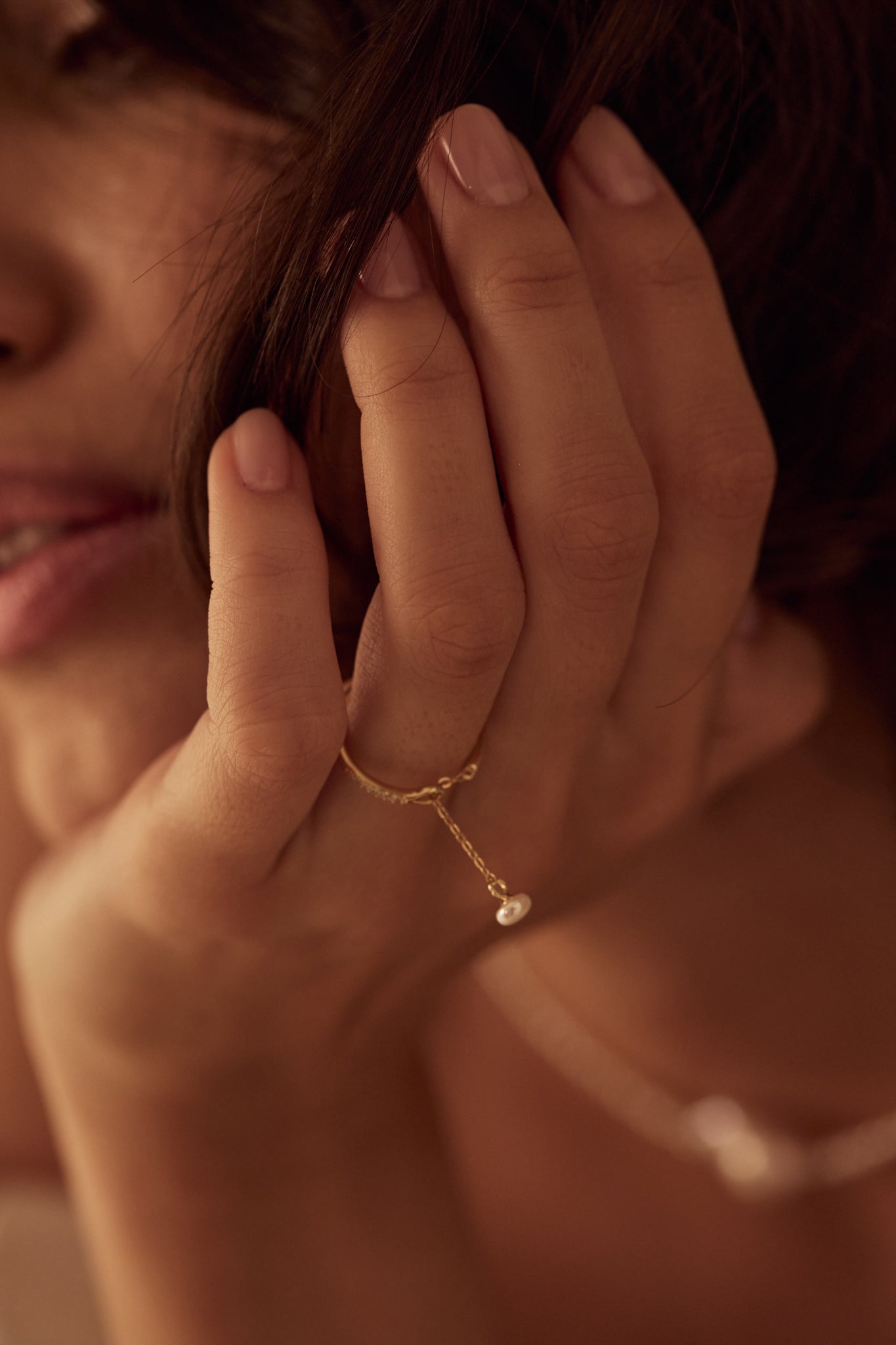 Ring Chain Pearl LisaConcept