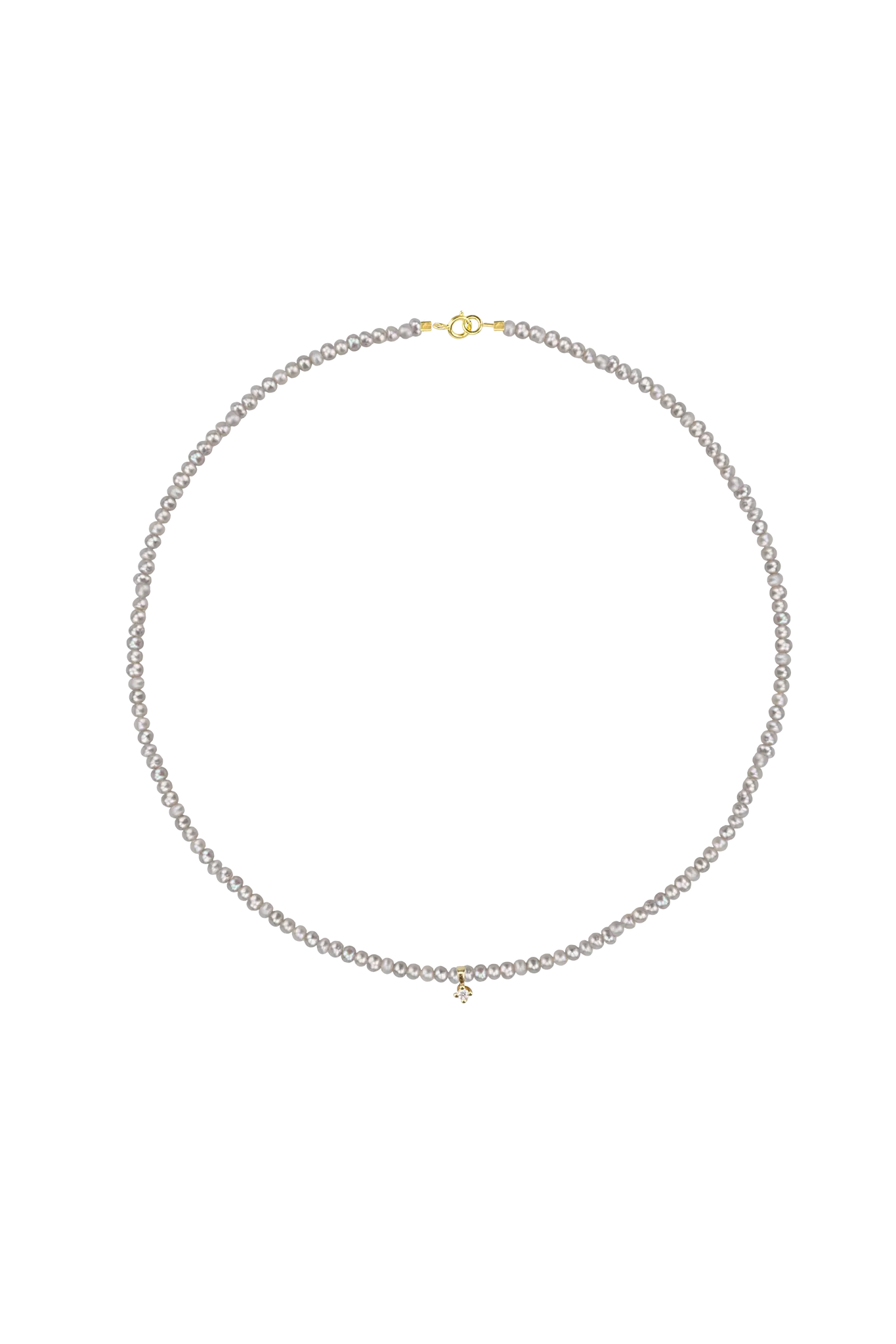 Collier Grey Pearls&Diamond Lisa&Co.