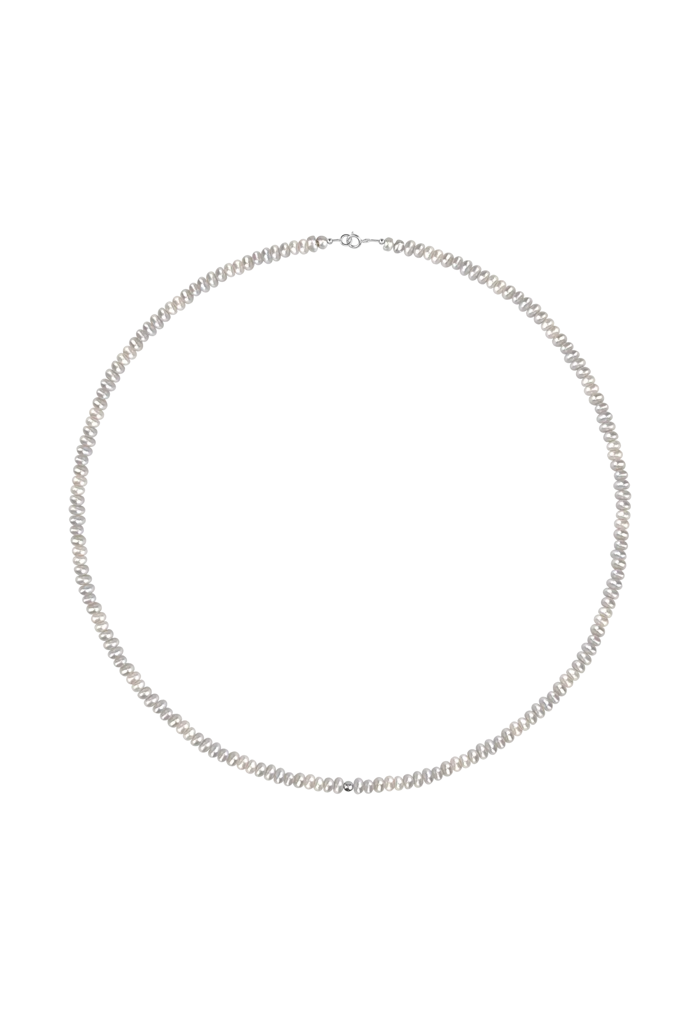 Collier Mini Pearl Bead - Grey Lisa&Co.