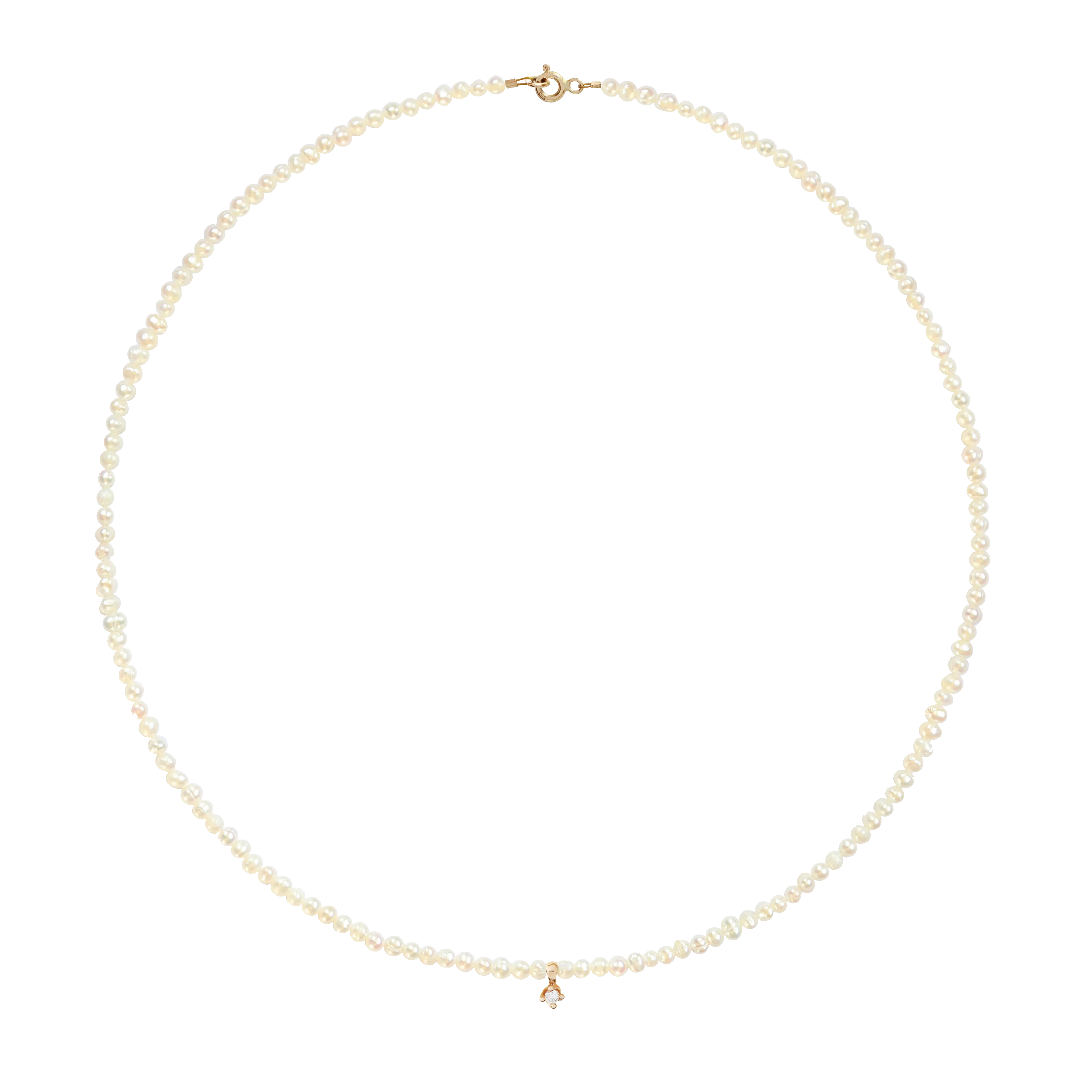 Collier Mini Pearls&Diamond • Gold 14K LisaConcept