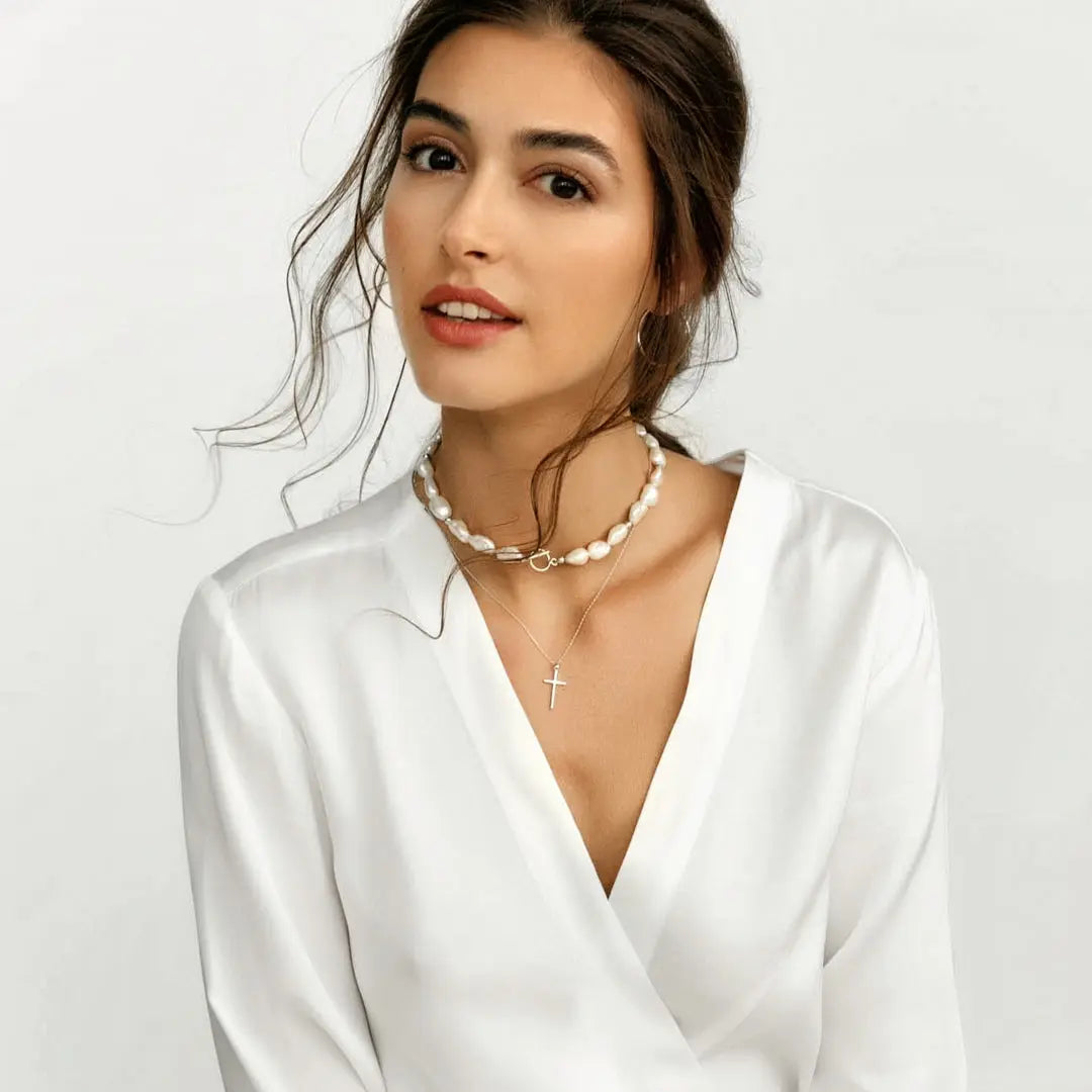 Collier Odette White Pearls LisaConcept
