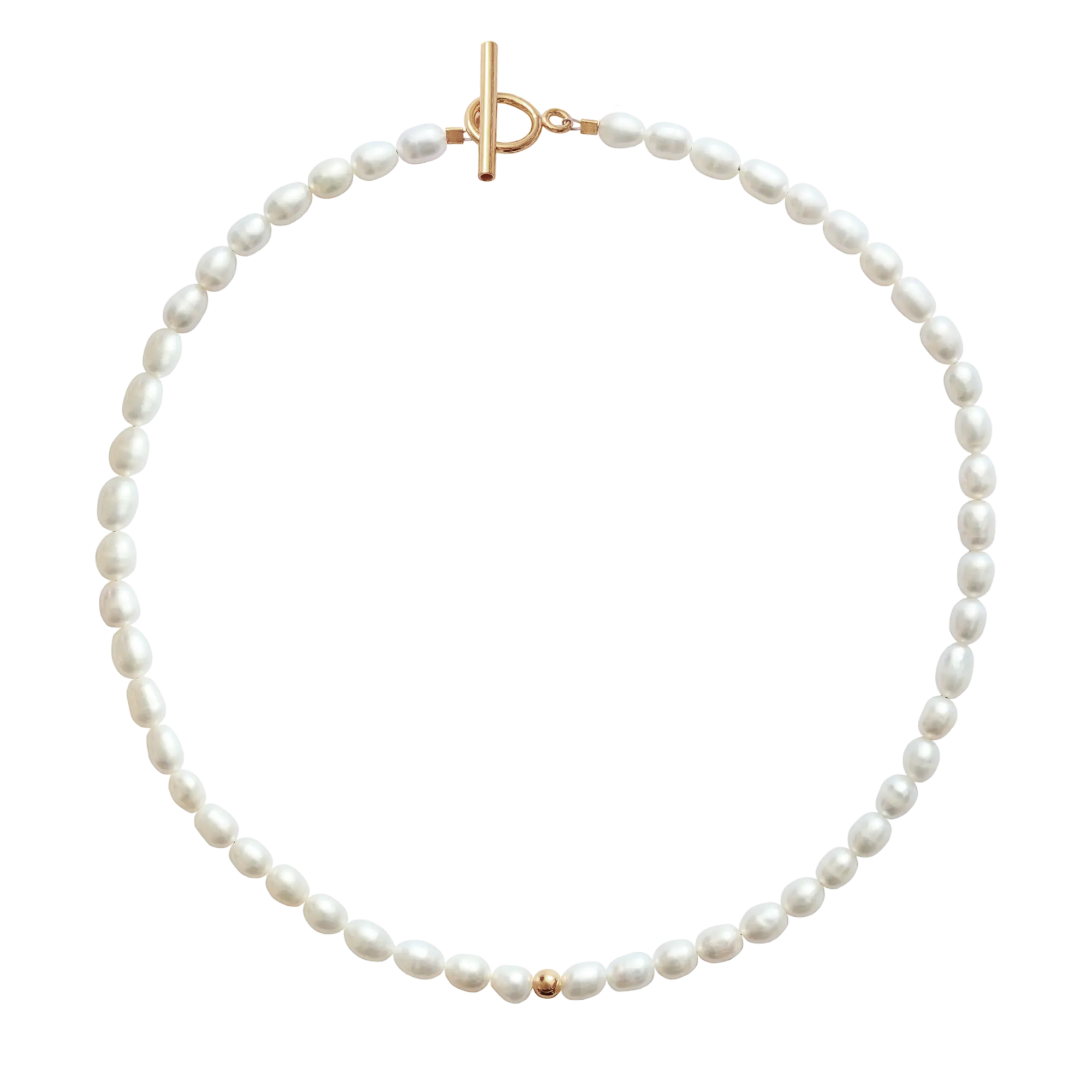 Collier Pearl Bead Oval LisaConcept