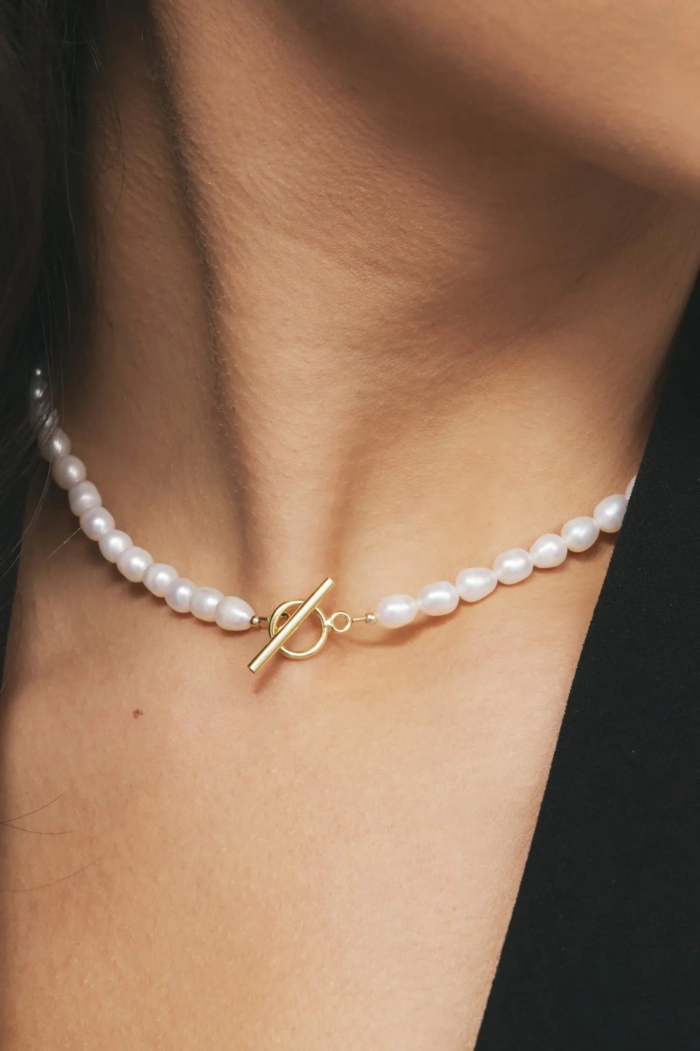 Collier Pearl Bead Oval LisaConcept