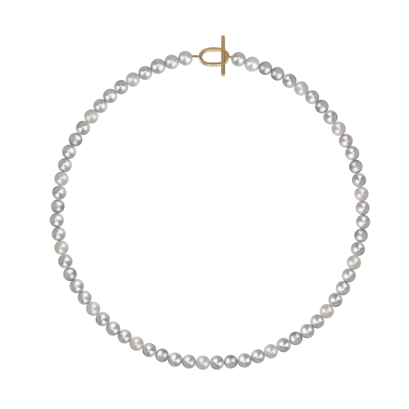 Collier Round Grey Pearls Lisa&Co.