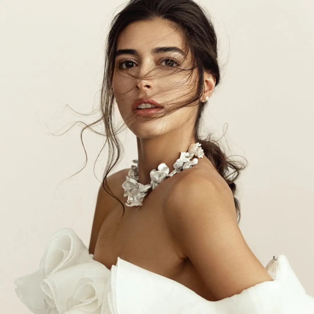 Collier White Keshi Pearls LisaConcept