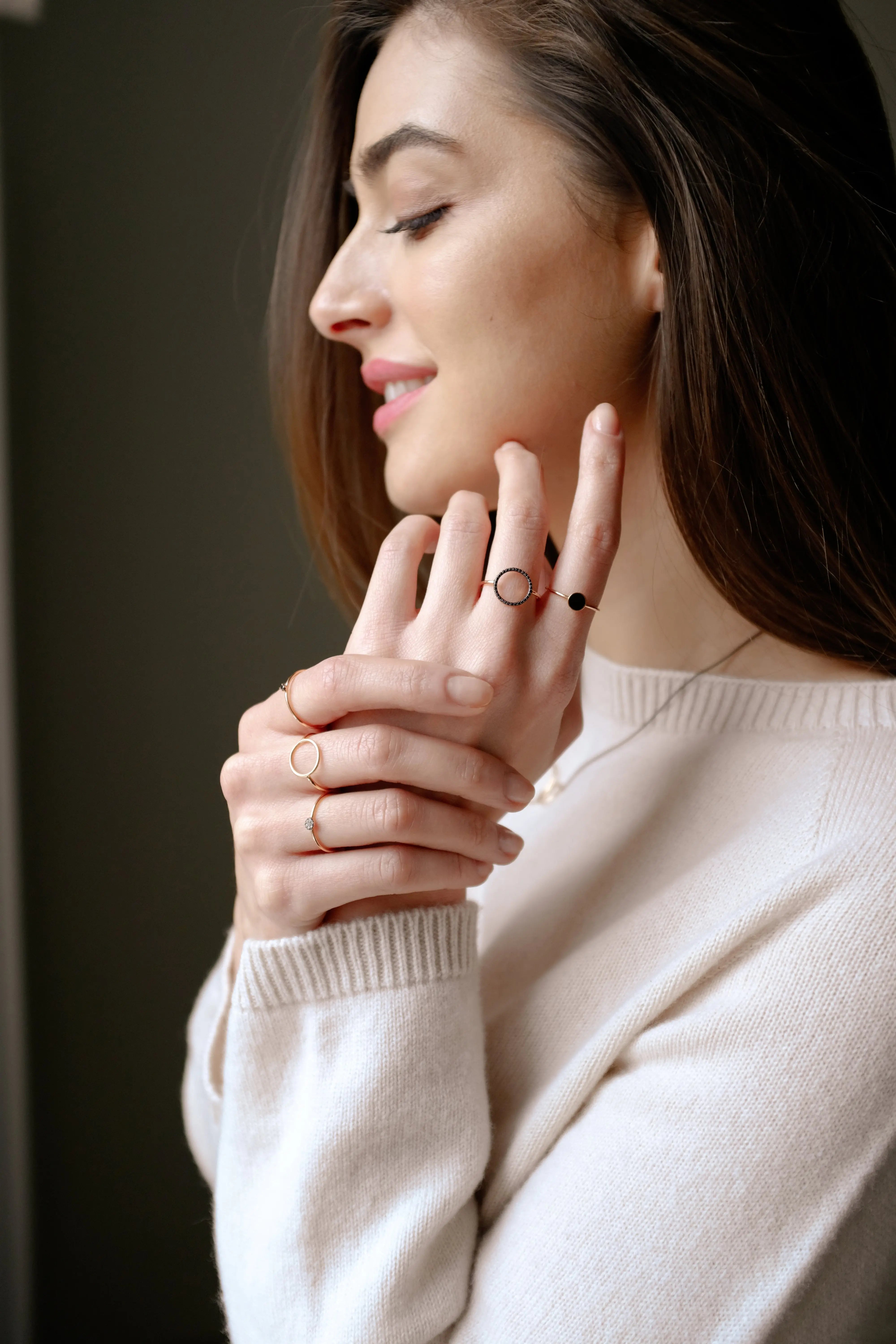 Ring Black Emaille Coin LisaConcept