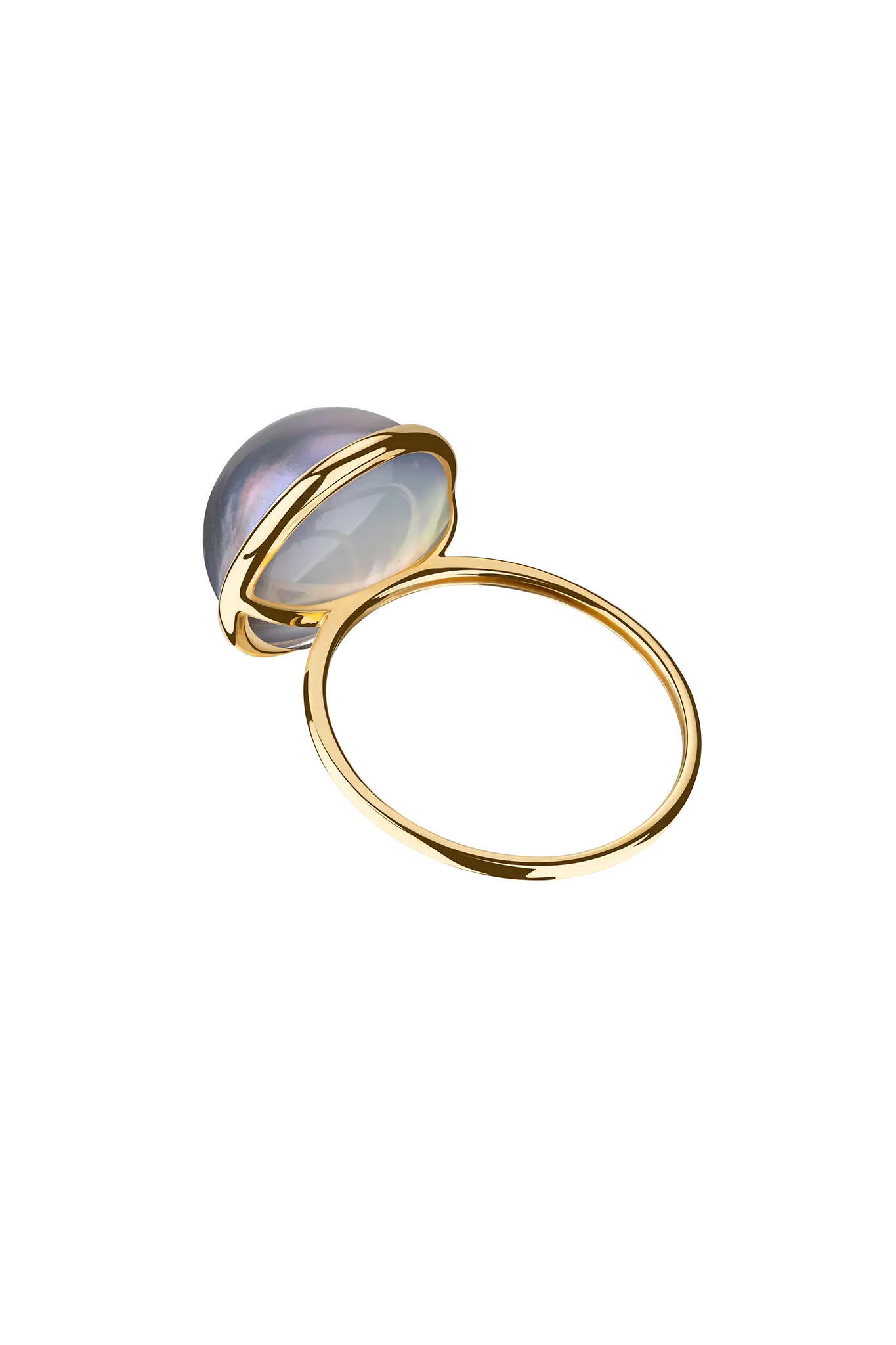 Ring Grey Pearl Dome Lisa&Co.