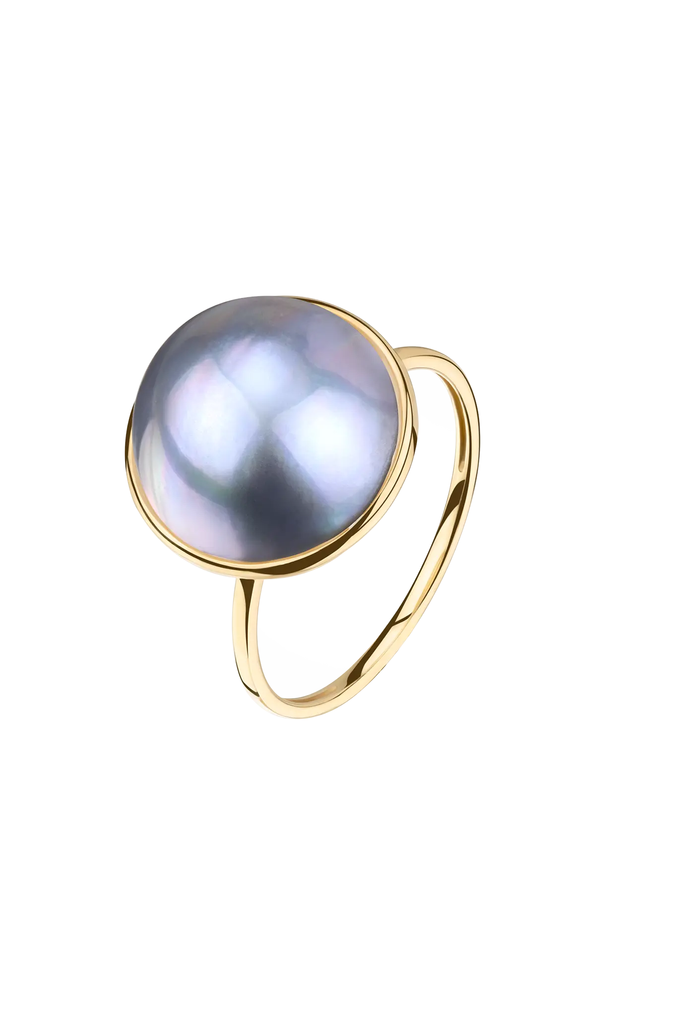Ring Grey Pearl Dome Lisa&Co.