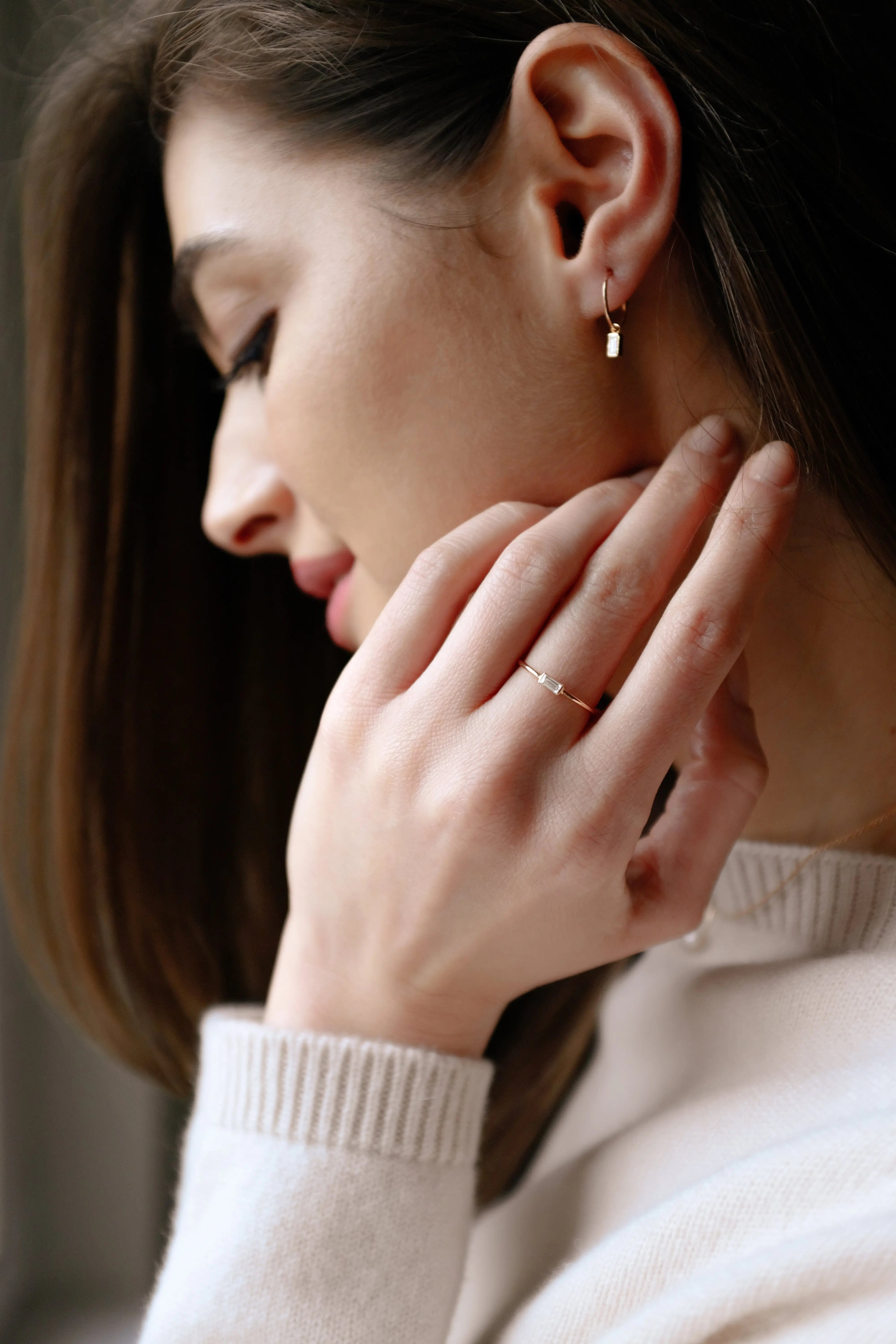 Ring White Baguette Diamond LisaConcept