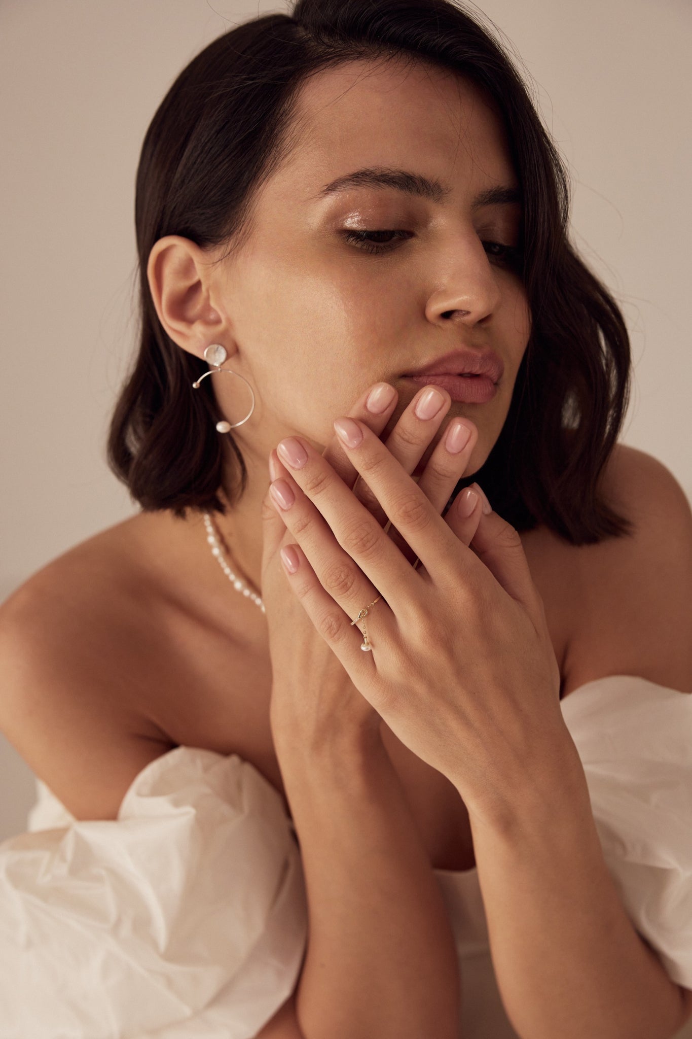 Ring Chain Pearl LisaConcept