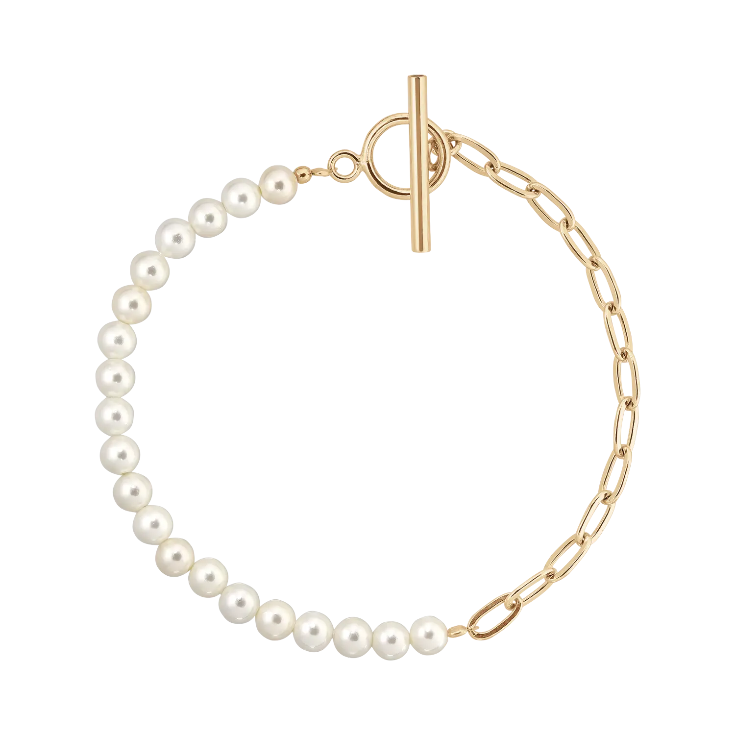 Armband  Half Pearl Half Chain LisaConcept