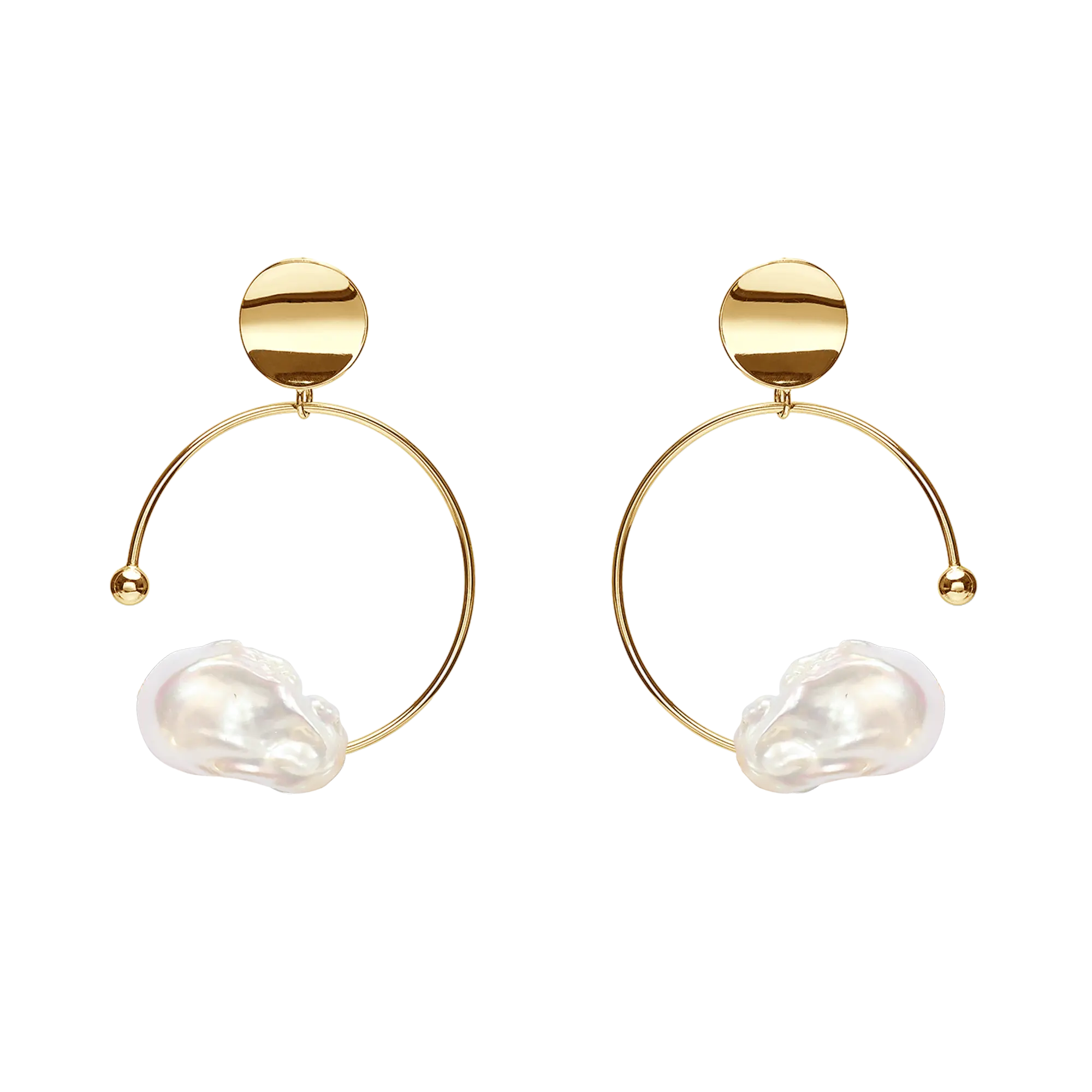 Ohrringe Baroque Pearl on Chain Lisa&Co.