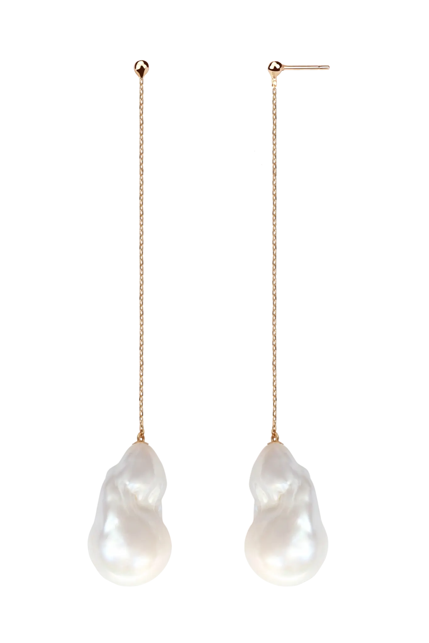 Ohrringe Baroque Pearls on Chain Lisa&Co.