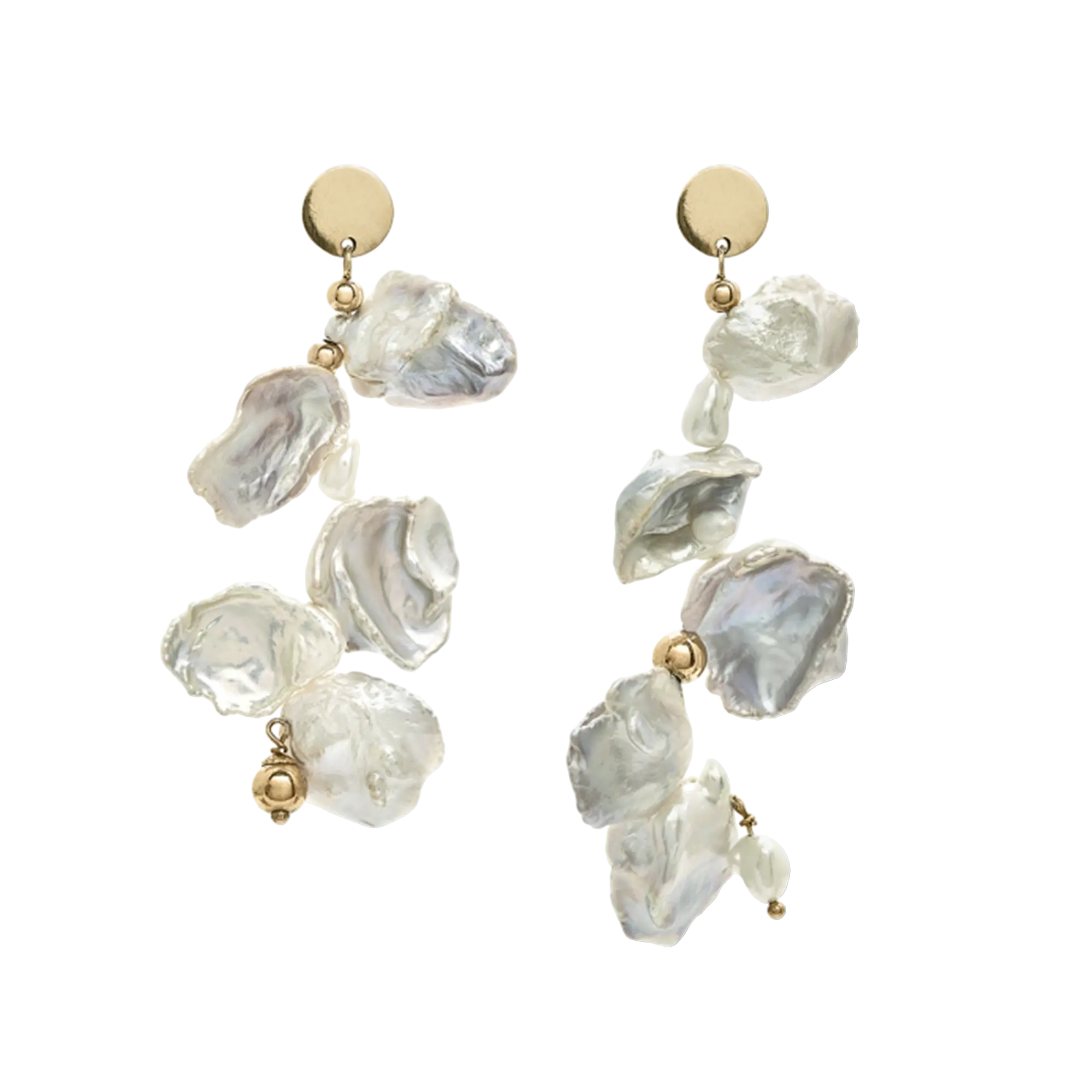 Ohrringe Iridescent Keshi Pearls