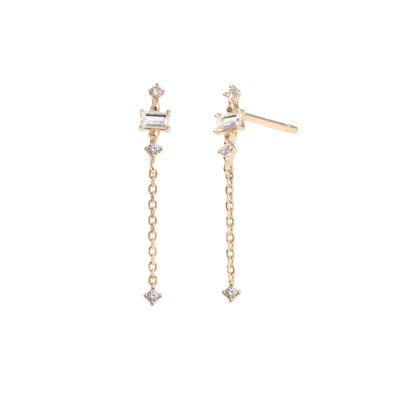 Ohrringe Juno Crystal Drop • Gold 14K LisaConcept