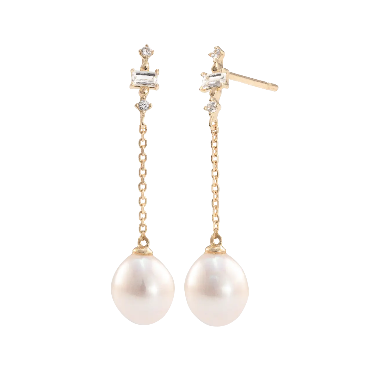 Ohrringe Juno Pearl Drop • Gold 14K LisaConcept
