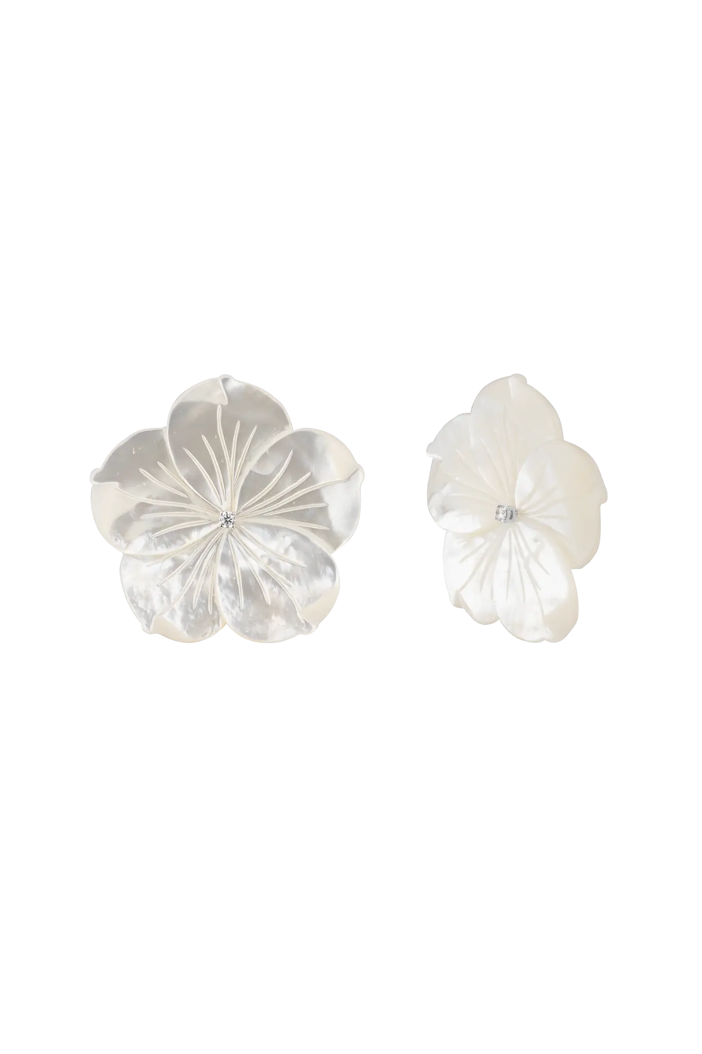 Ohrringe Mother of Pearl Flowers XL - Diamond Lisa&Co.