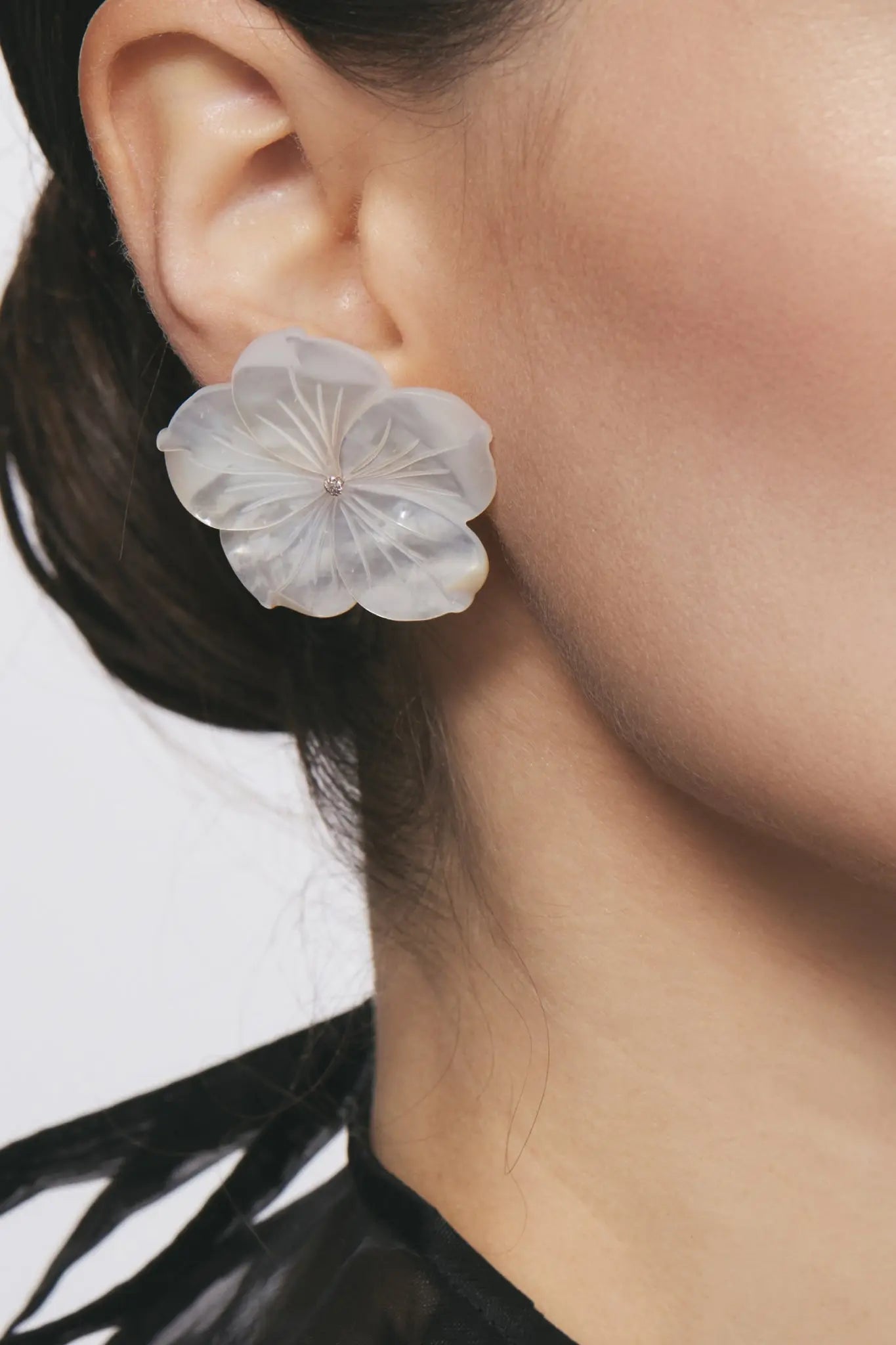 Ohrringe Mother of Pearl Flowers XL - Diamond Lisa&Co.