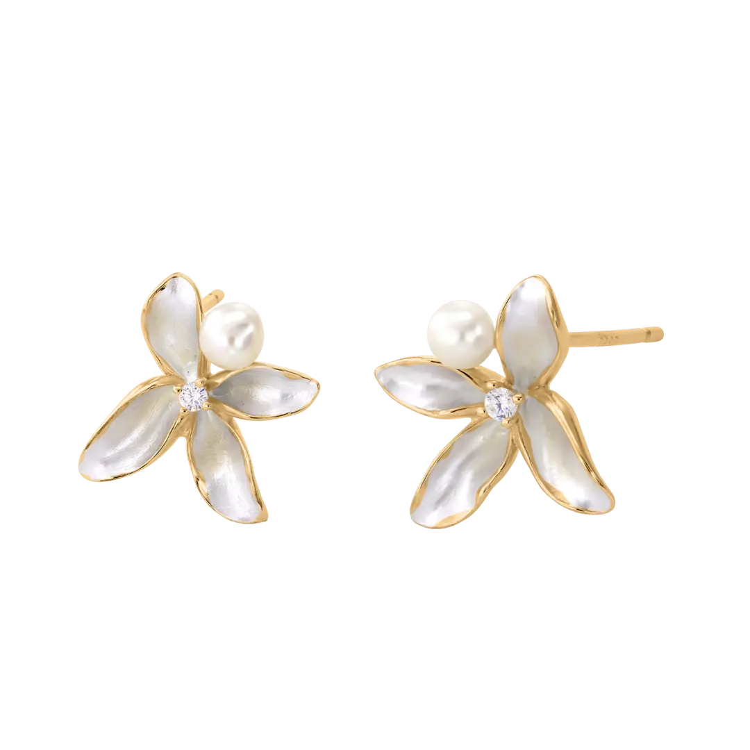 Ohrringe Orchid&Pearl White LisaConcept