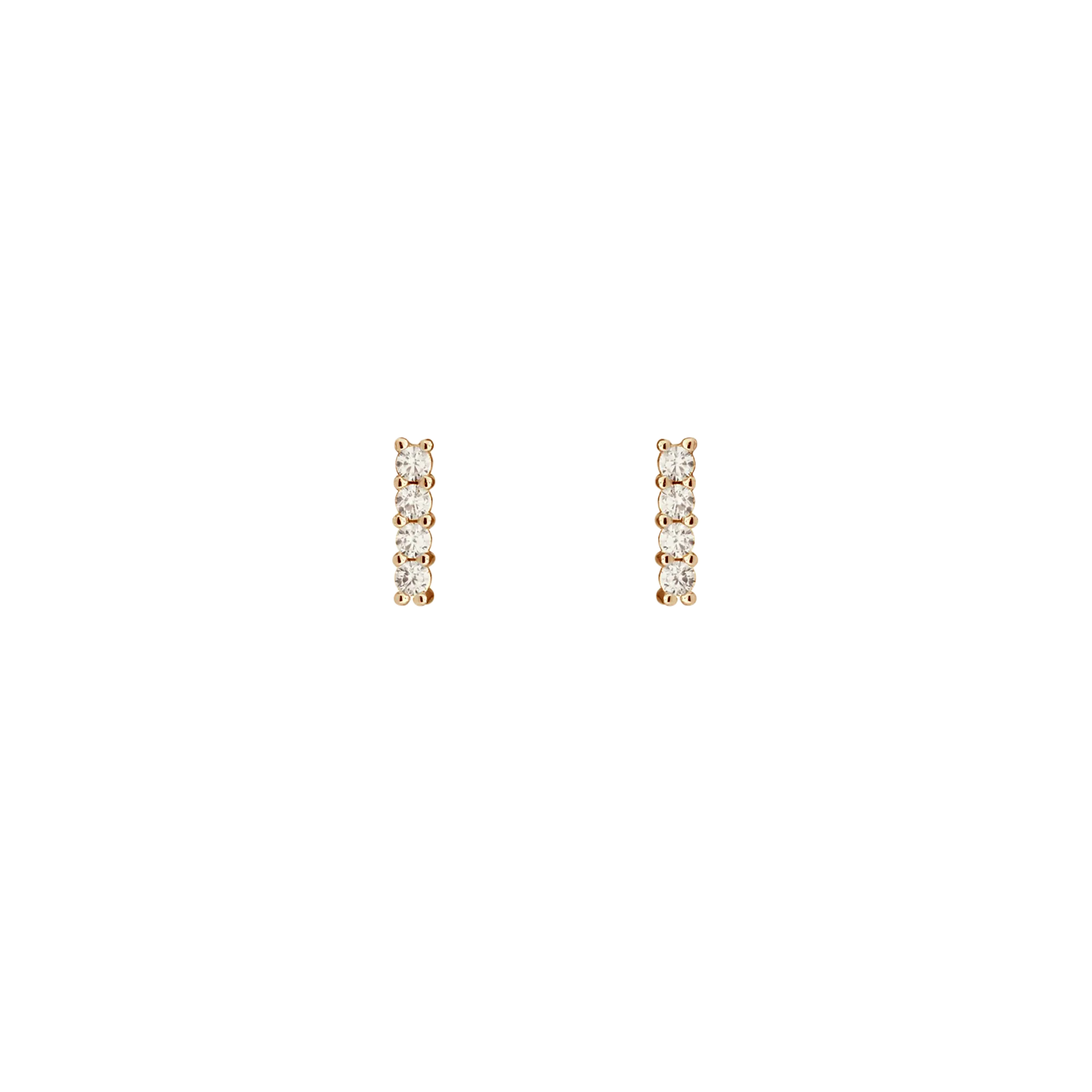 Ohrringe Paved Baguette • Gold 14k LisaConcept