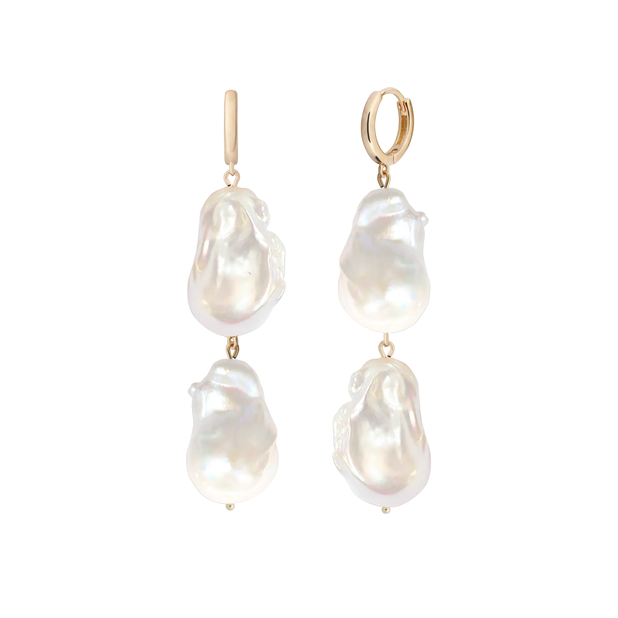 Ohrringe White Pearl Double Drop LisaConcept
