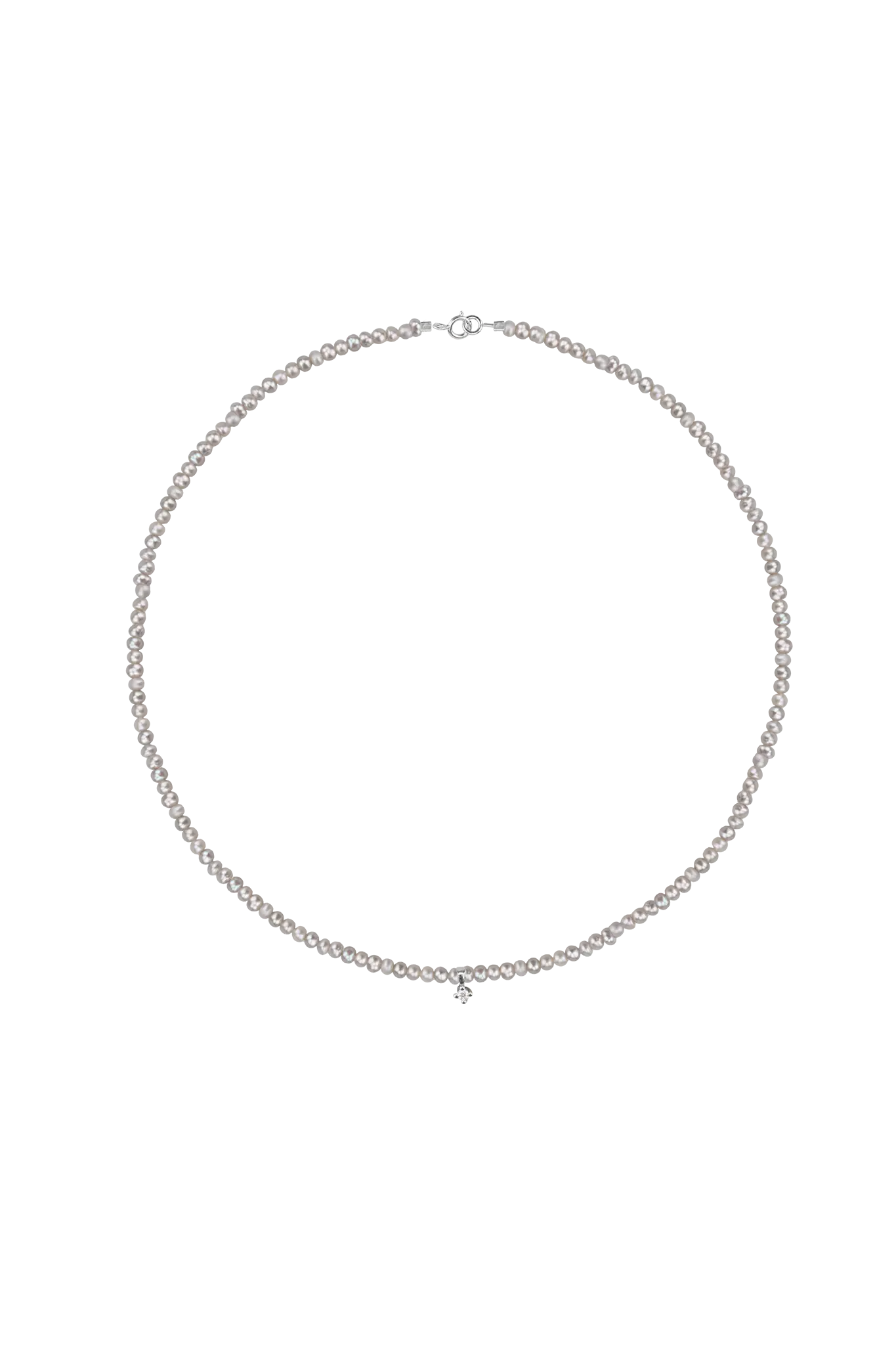 Collier Grey Pearls&Diamond Lisa&Co.