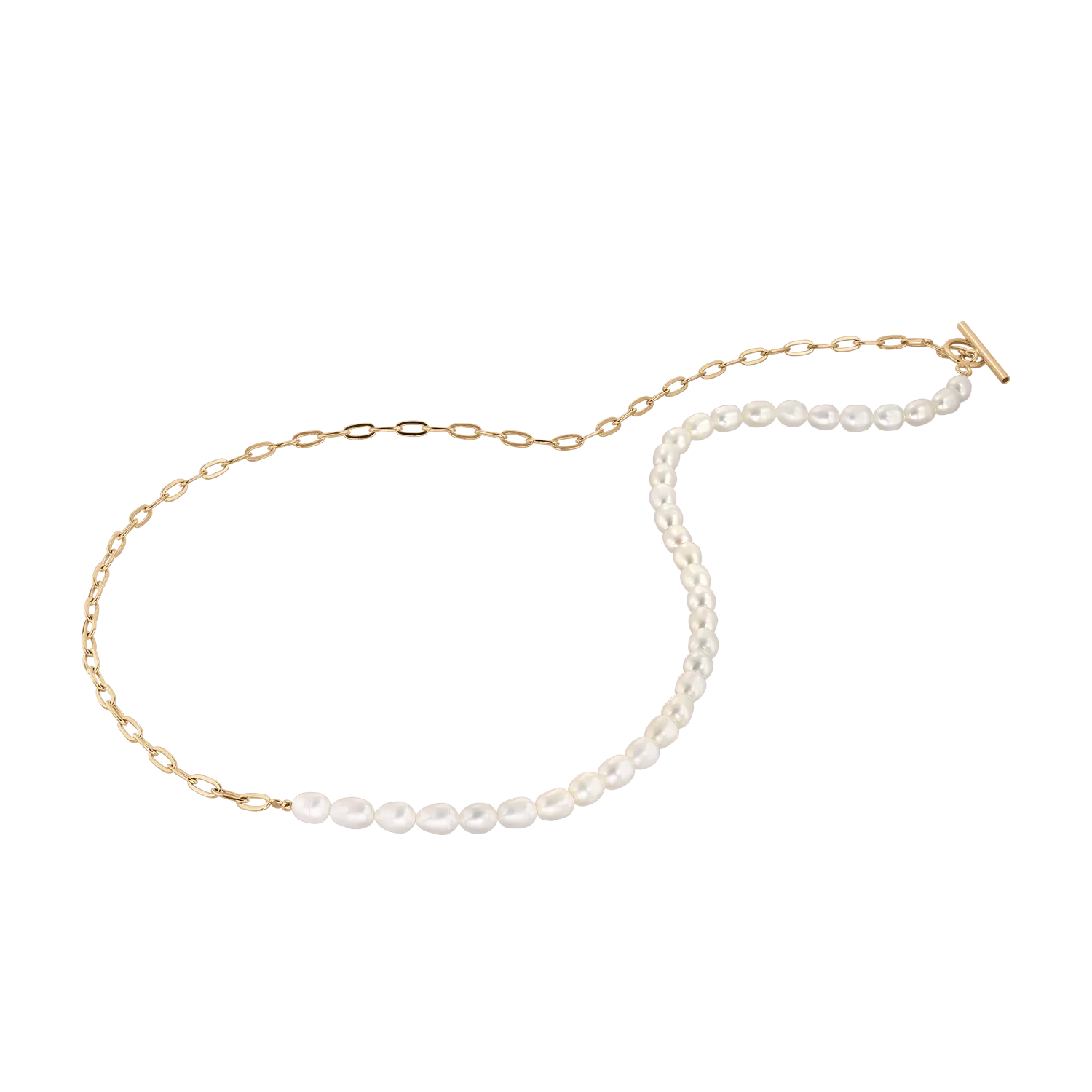 Collier Half Pearl Half Chain LisaConcept