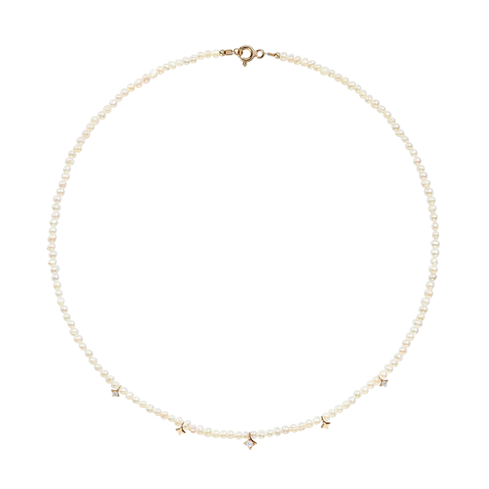 Collier Mini Pearls&Stars • Gold 14k LisaConcept