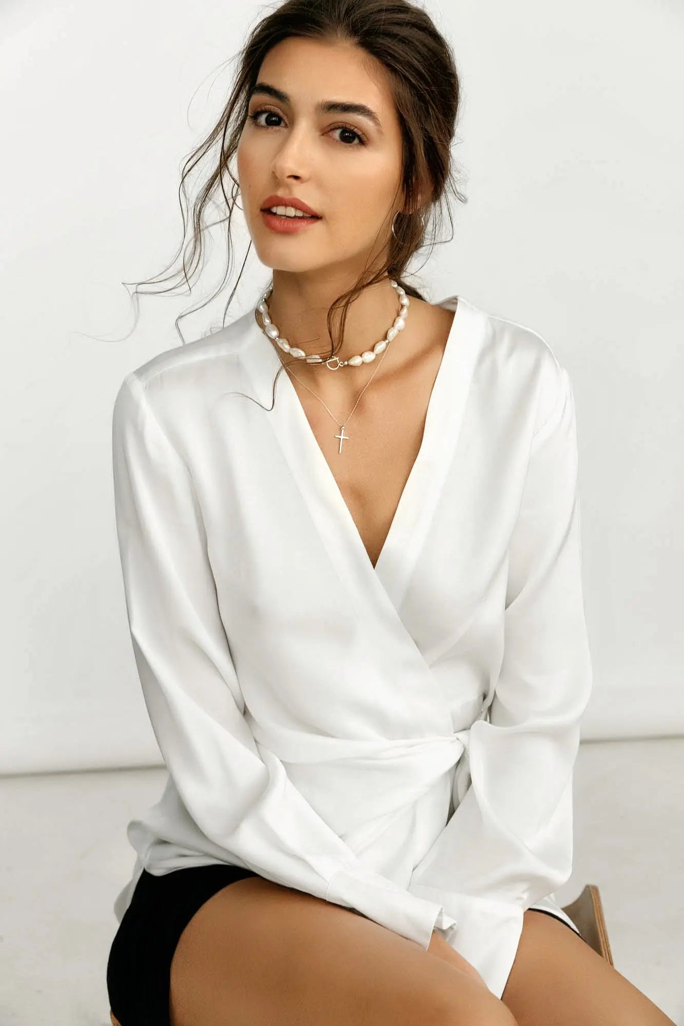 Collier Odette White Pearls • Gold 14K LisaConcept