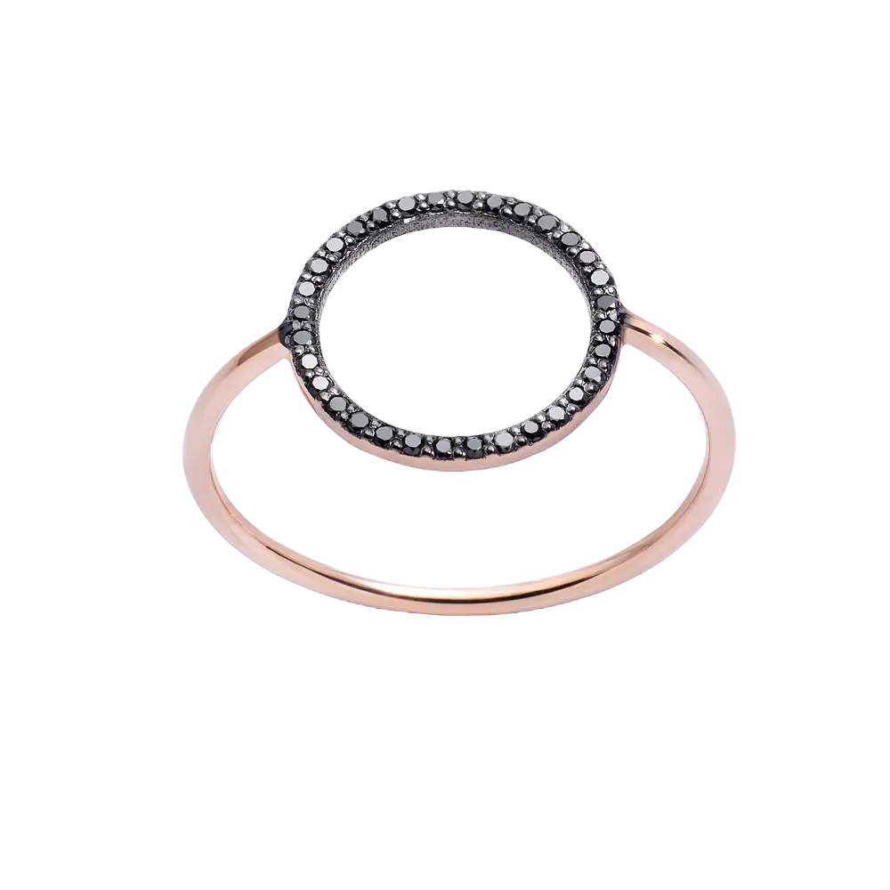 Ring Circle of Life - Black Diamonds LisaConcept