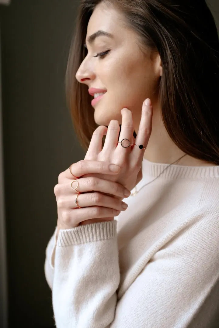 Ring Circle of Life - Black Diamonds LisaConcept