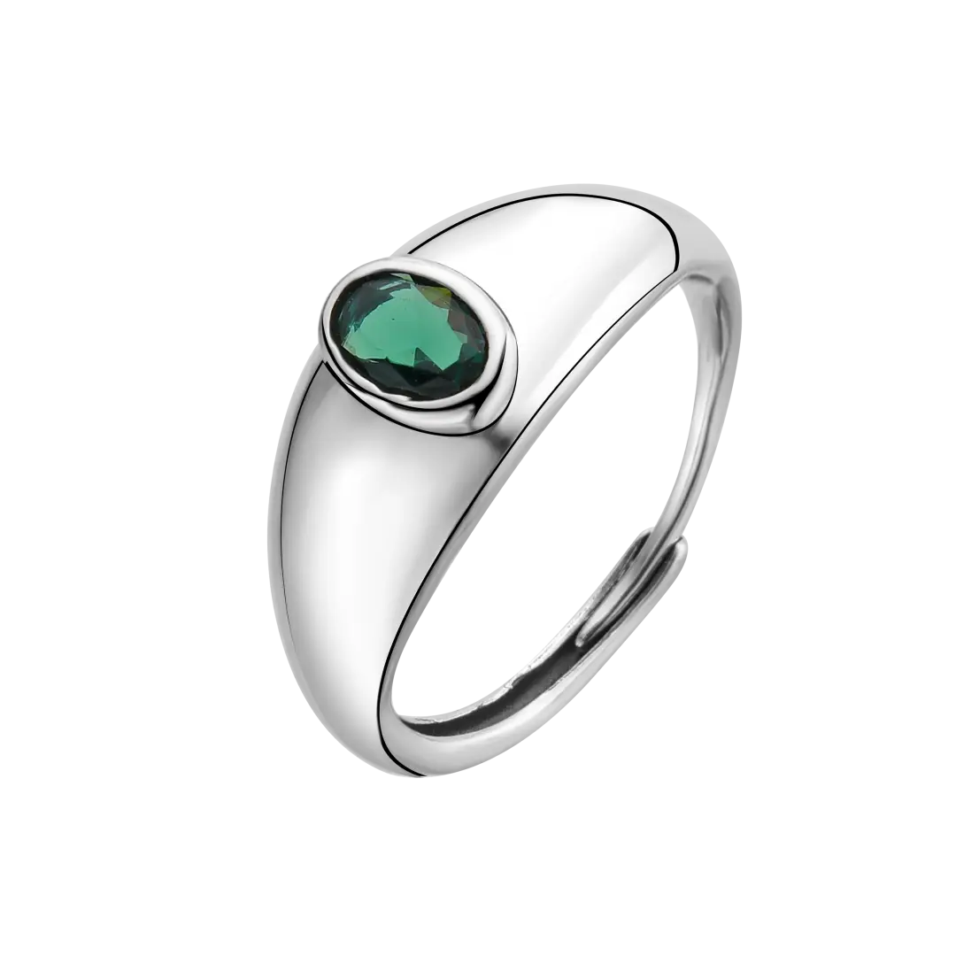 Ring Green Oval LisaConcept