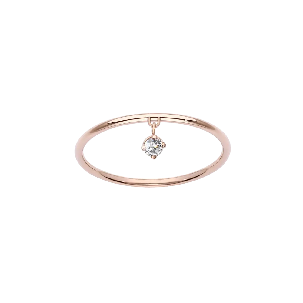 Ring White Diamond Drop M LisaConcept