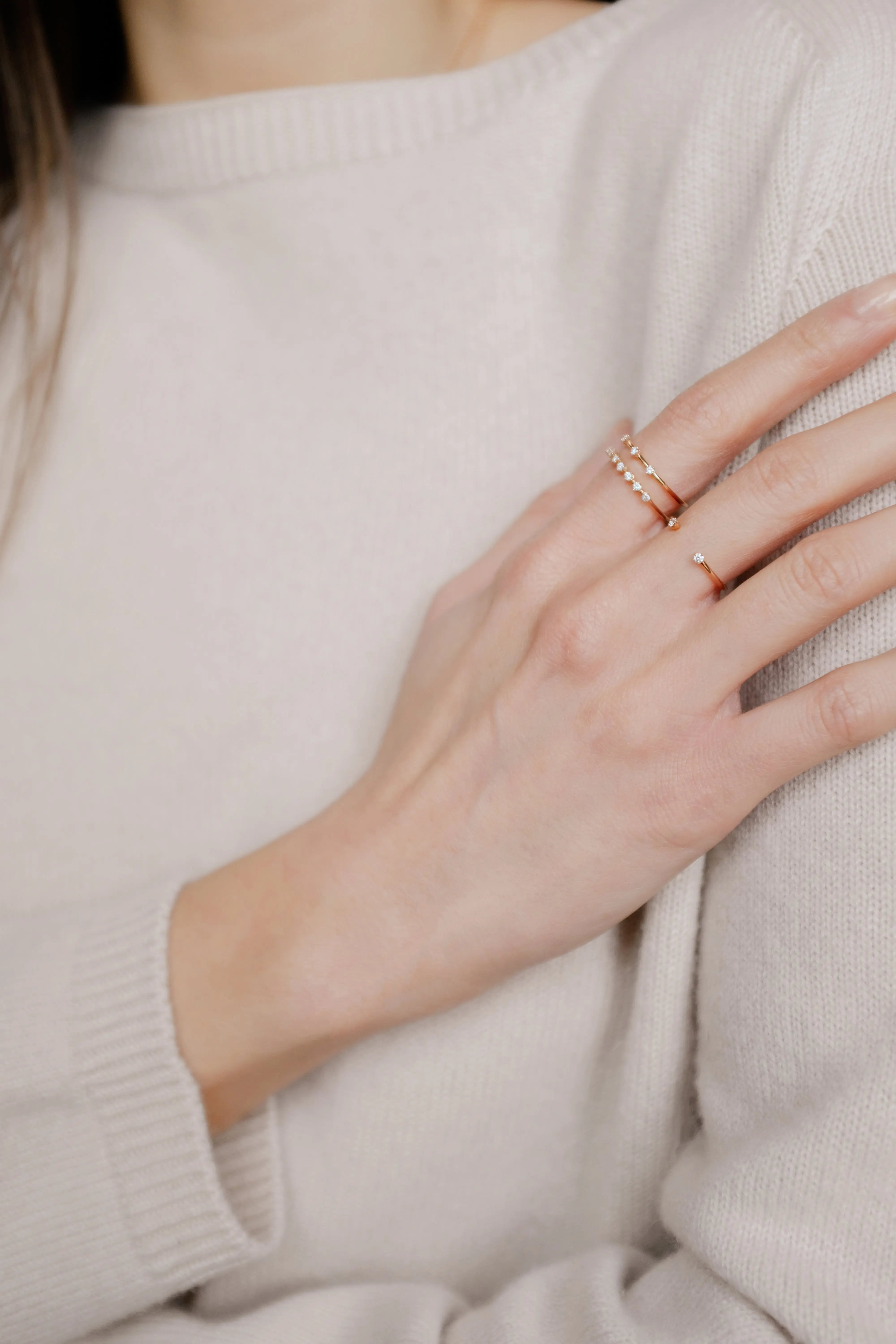 Ring White Diamond Duo LisaConcept