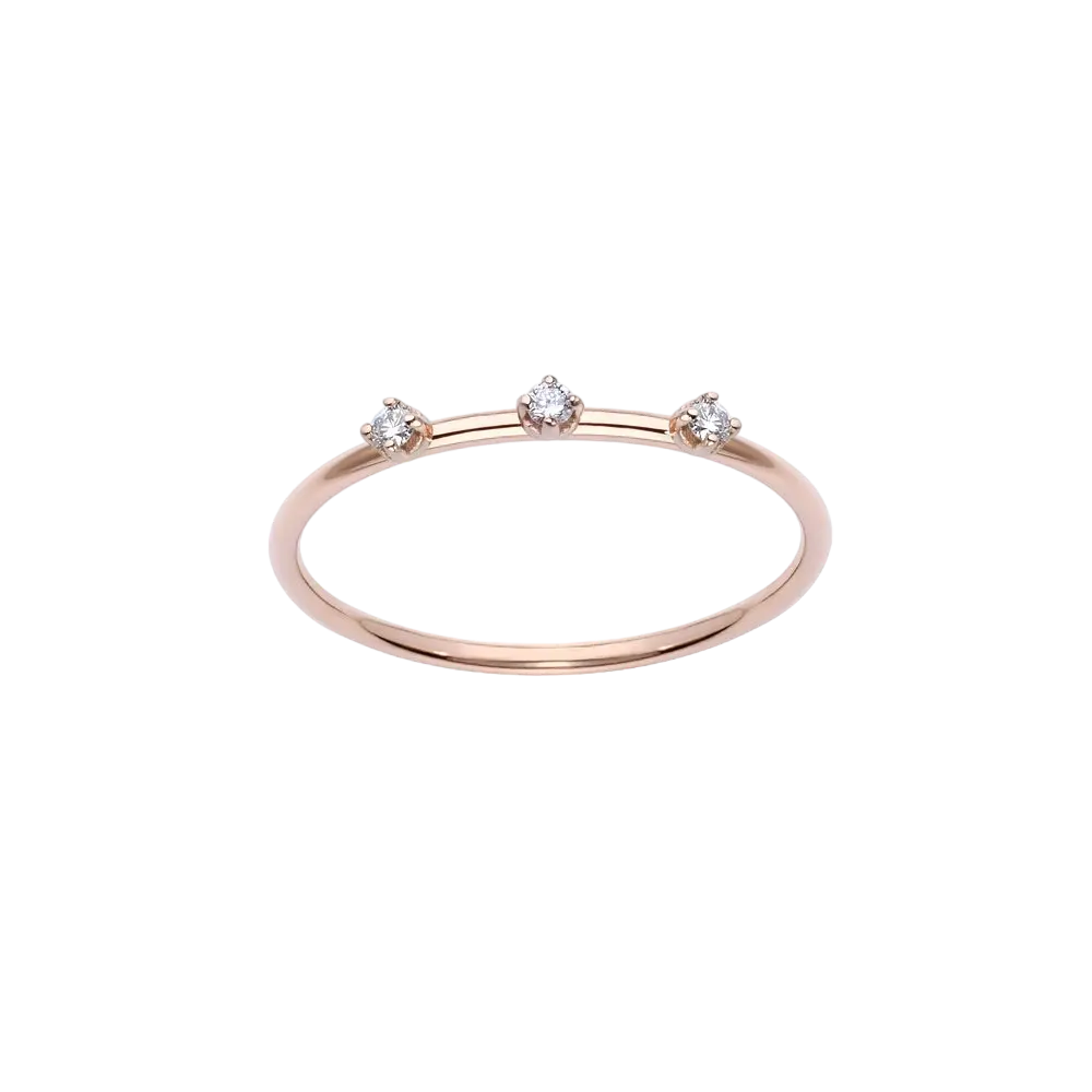 Ring White Diamond Trio LisaConcept